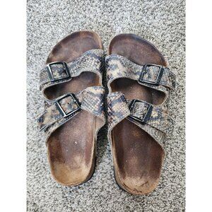 Birkenstock Papillio snakeskin print Arizona sandal 36/5-5.5